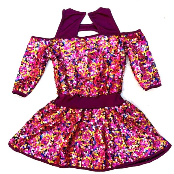 NWT Curtain call costumes sequence performance/dance dress and headband - Picture 6 of 16